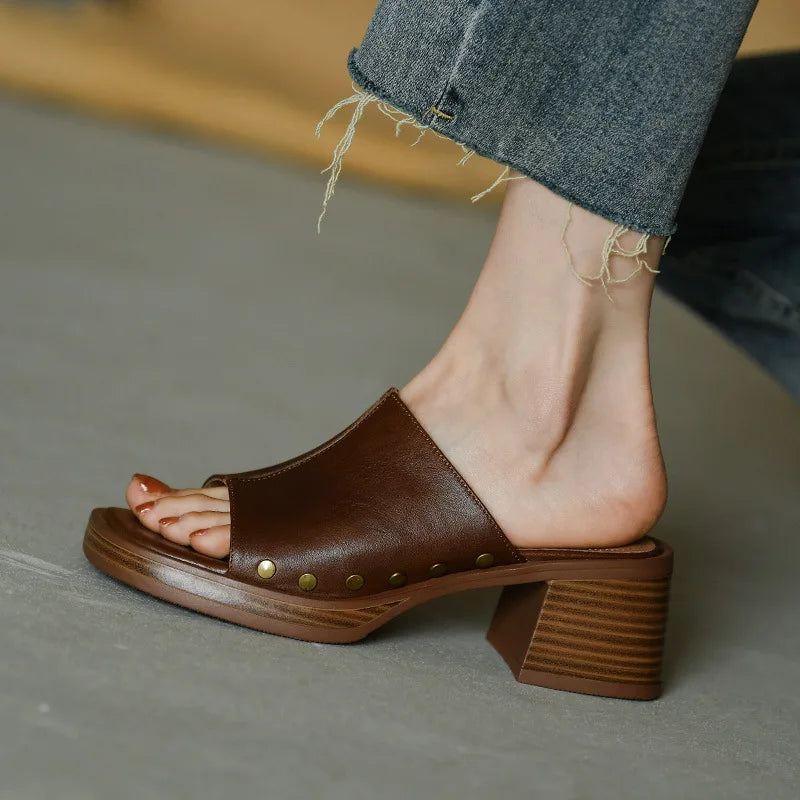 Women's Flat Slide Mule Sandals