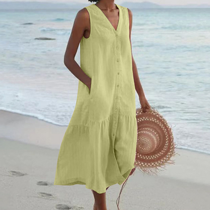 Women's Sleeveless Day-to-Night Midi Dress