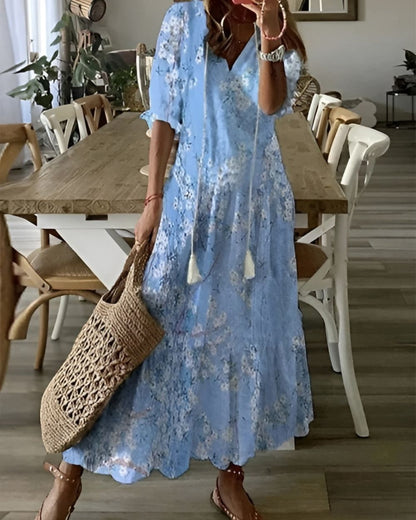 Women's Boho Flowy Maxi Dress