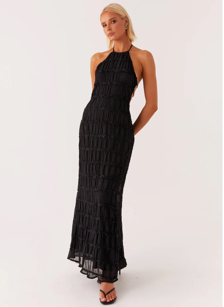 Women's Halter Evening Maxi Dress