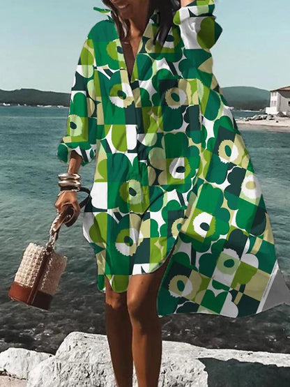 Women's Shirt Midi Dress