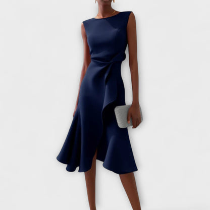 Women's Asymmetric Formal Midi Dress