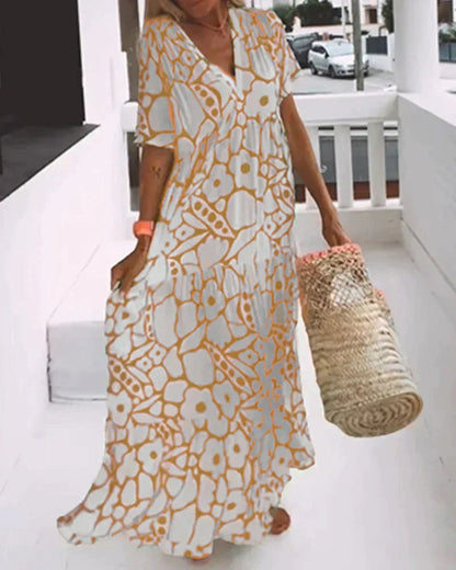 Women's Flowy A-Line Summer Maxi Dress