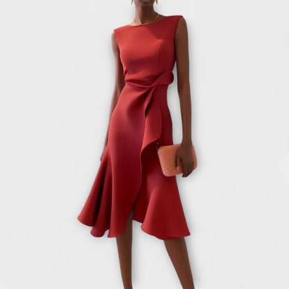 Women's Asymmetric Formal Midi Dress