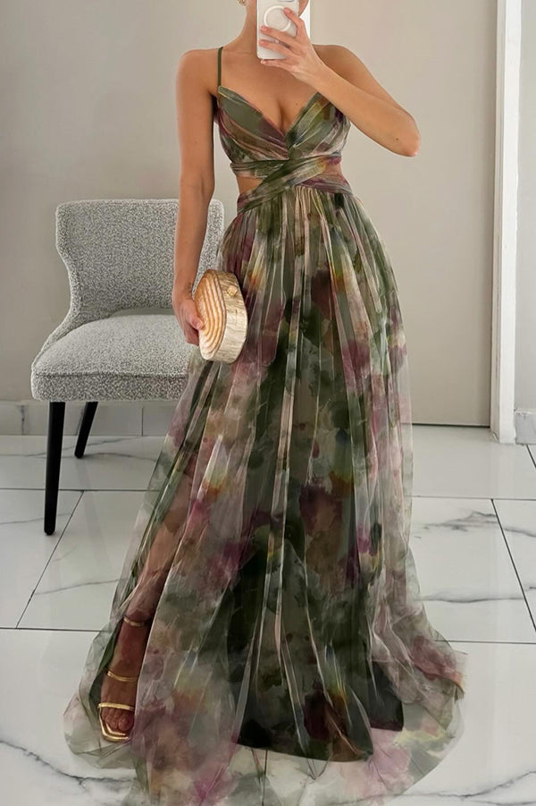 Women's Floral Print Summer Maxi Dress