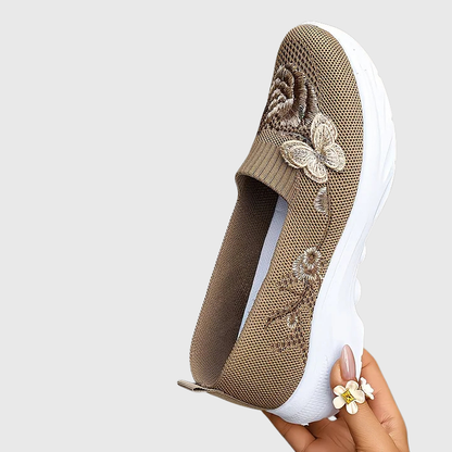 Women's Embroidered Slip-On Sneakers