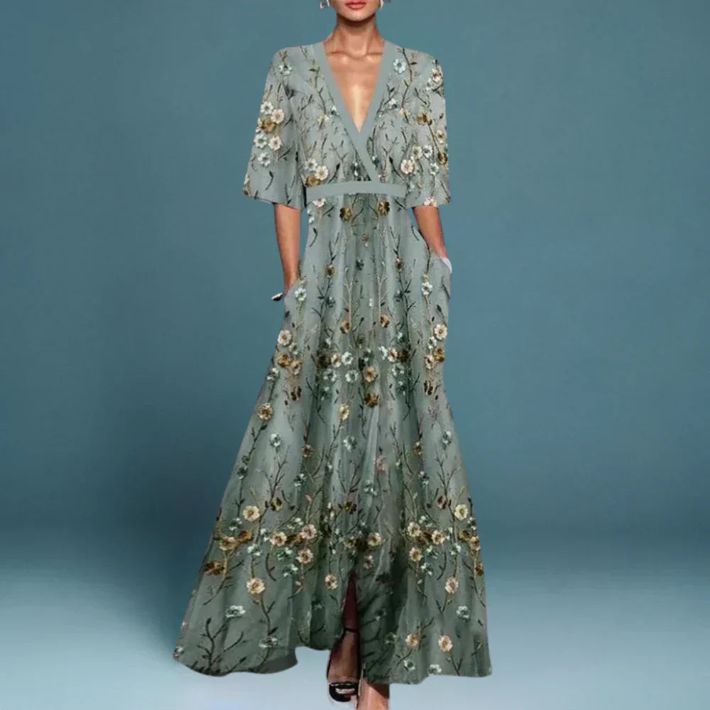 Women's Floral Print Maxi Dress