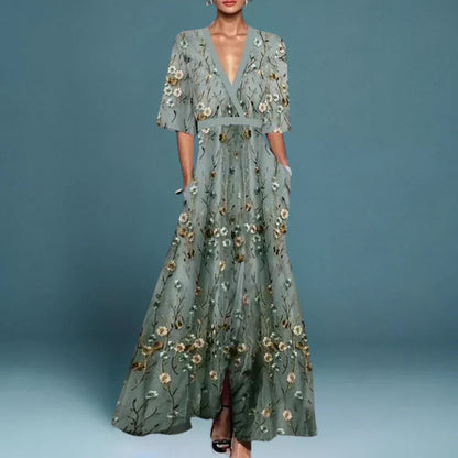 Women's Floral Print Maxi Dress