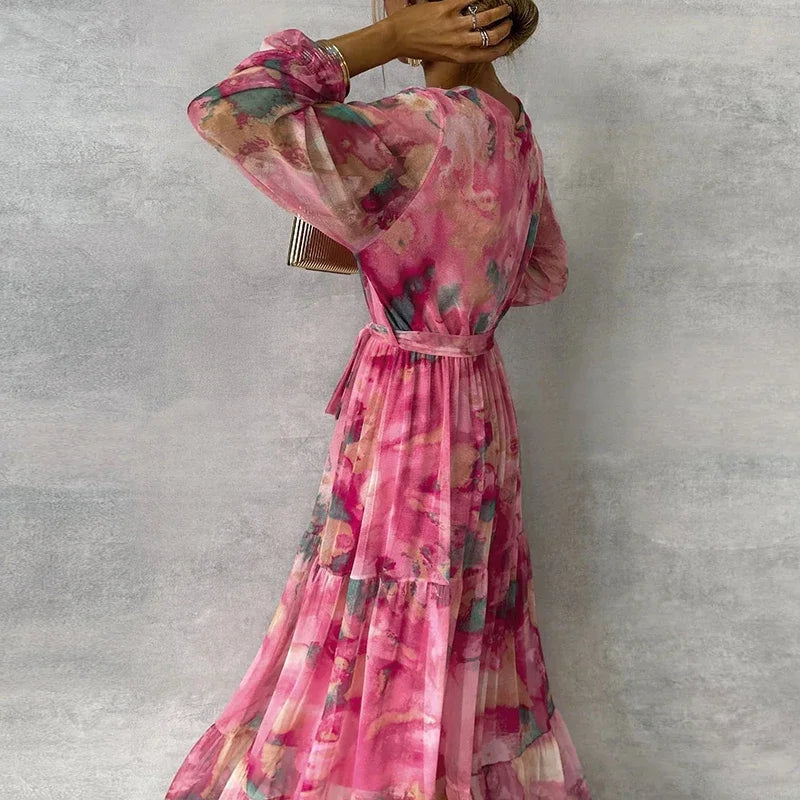 Women's Floral Garden Party Maxi Dress