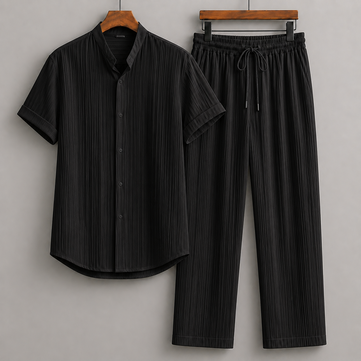 Navaro Linen Short-Sleeve Shirt and Drawstring Pants Set