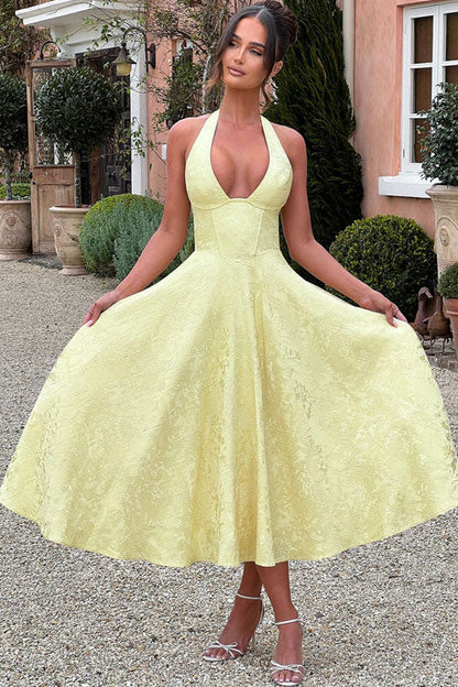 Women's Jacquard Formal Evening Maxi Dress