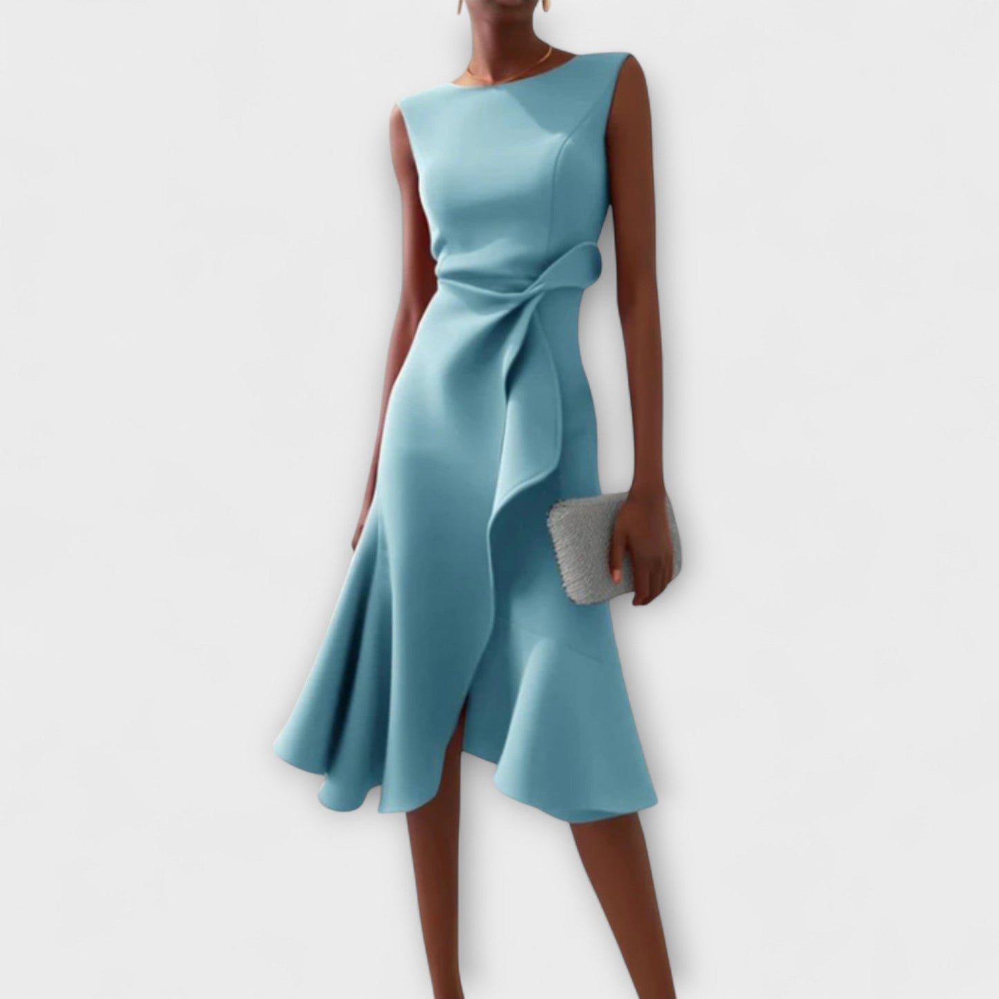 Women's Asymmetric Formal Midi Dress