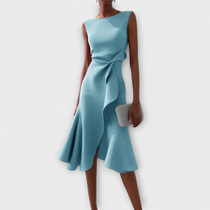 Women's Asymmetric Formal Midi Dress