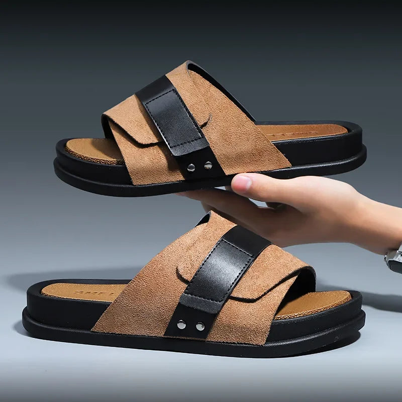 Women's Cushioned Flat Slide Sandals