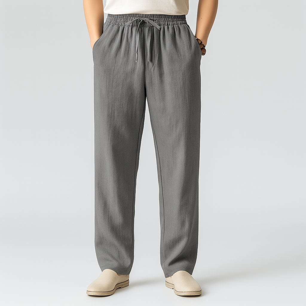 Tavian Linen Drawstring Pants