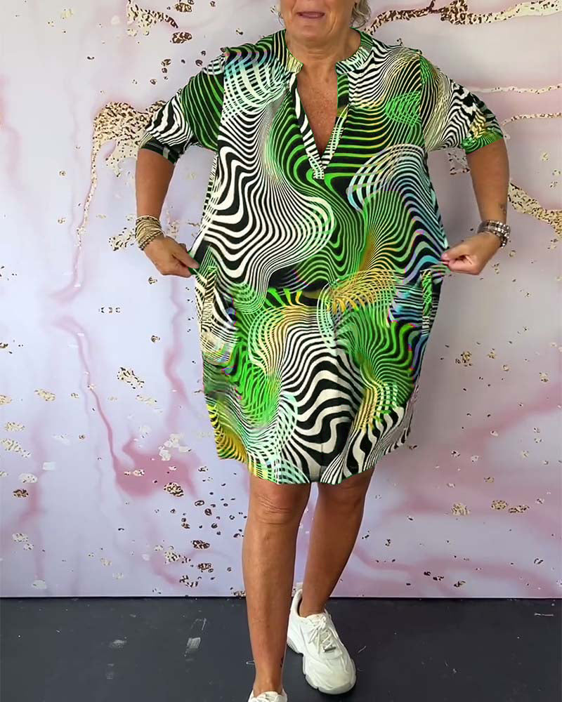 Women's V-Neck Casual Everyday Midi Dress