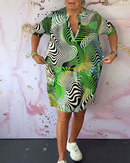 Women's V-Neck Casual Everyday Midi Dress