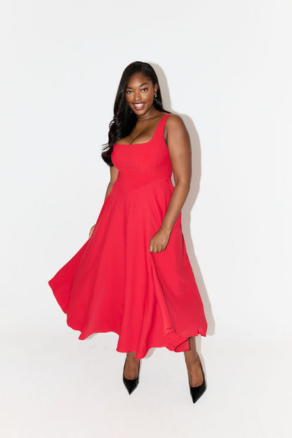 Women's Flowy Event Midi Dress