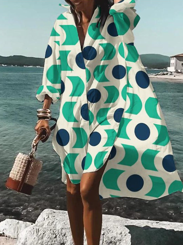 Women's Shirt Midi Dress