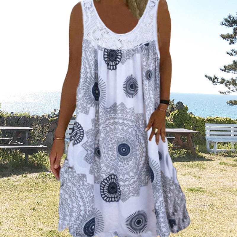 Women's Sleeveless Summer Midi Dress