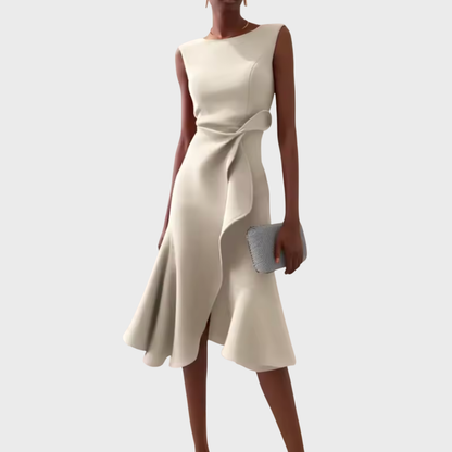Women's Asymmetric Formal Midi Dress