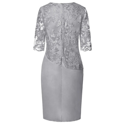 Women's Faux-Wrap Cocktail Midi Dress