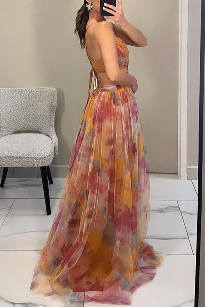 Women's Floral Print Summer Maxi Dress