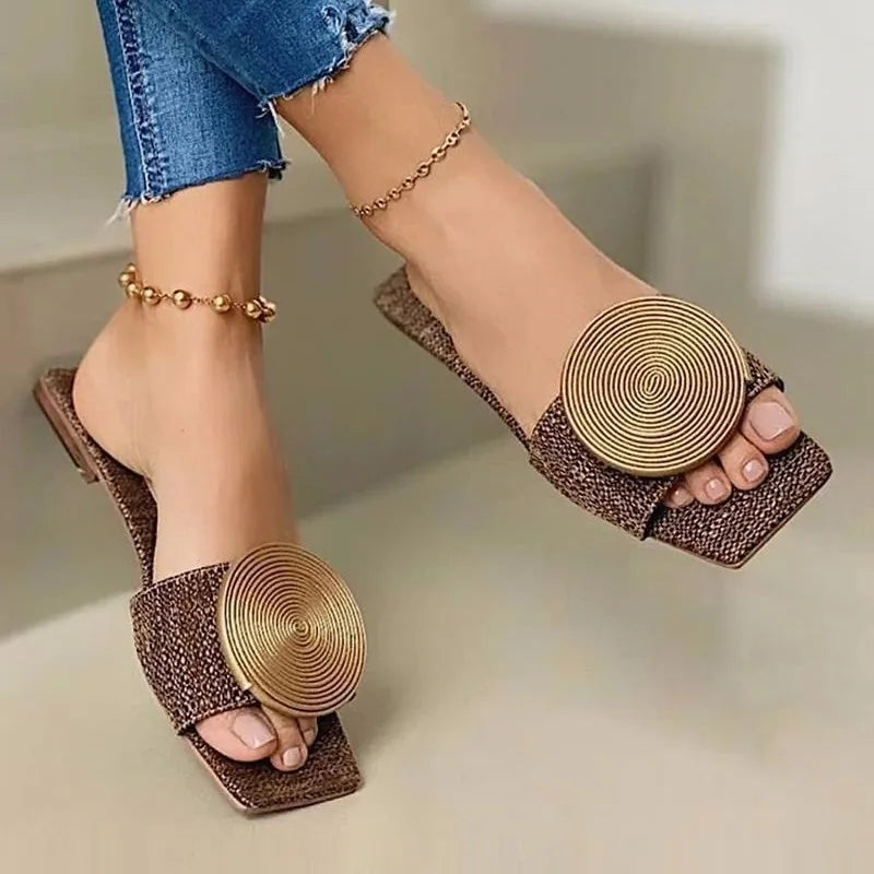 Women's Woven Strap Flat Sandals