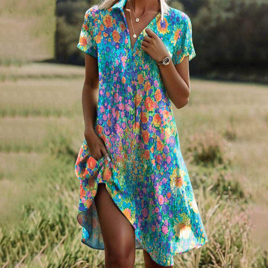 Women's Flowy Boho Maxi Dress
