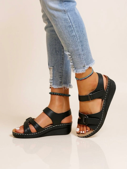 Women's Cushioned Adjustable Wedge Sandals