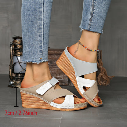Women's Platform Wedge Slide Sandals