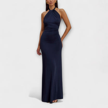 Women's Halterneck Bodycon Open-Back Maxi Dress