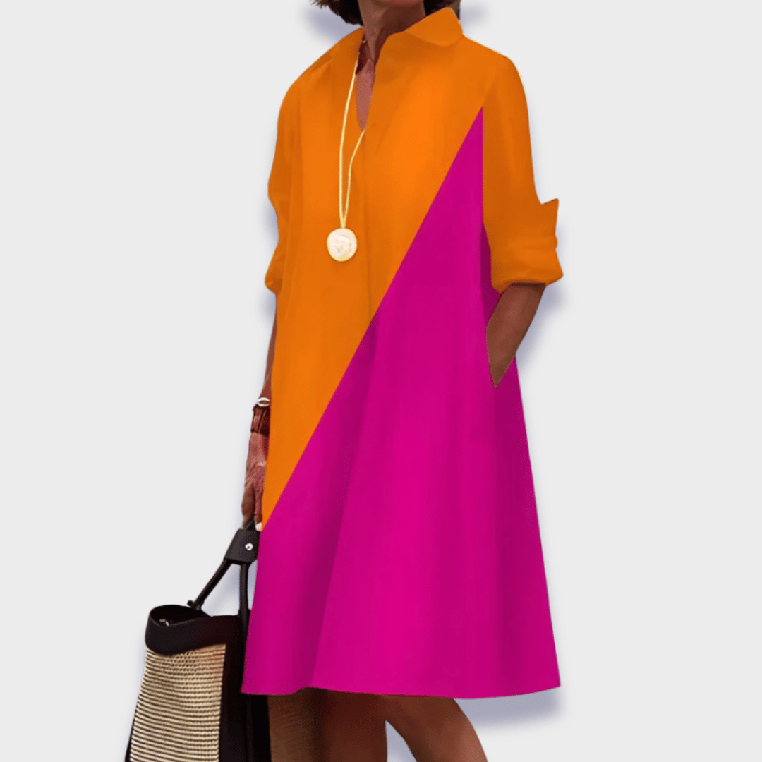 Women's Casual Polo Midi Dress