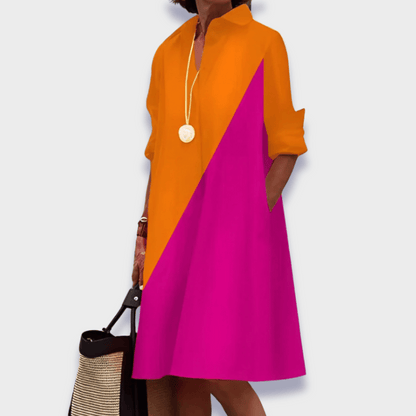 Women's Casual Polo Midi Dress