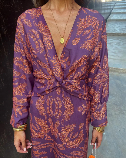 Women's Long Sleeve Formal Evening Maxi Dress