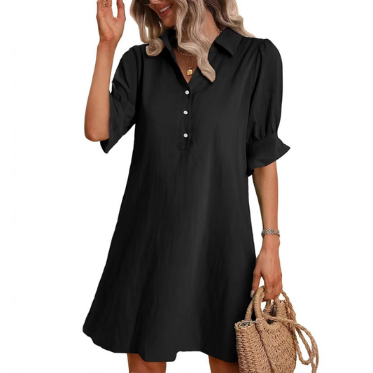 Women's Casual Shirt Midi Dress