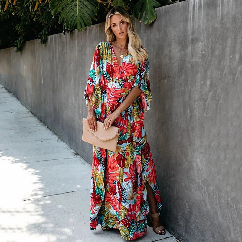 Women's Wrap Wedding Guest Maxi Dress