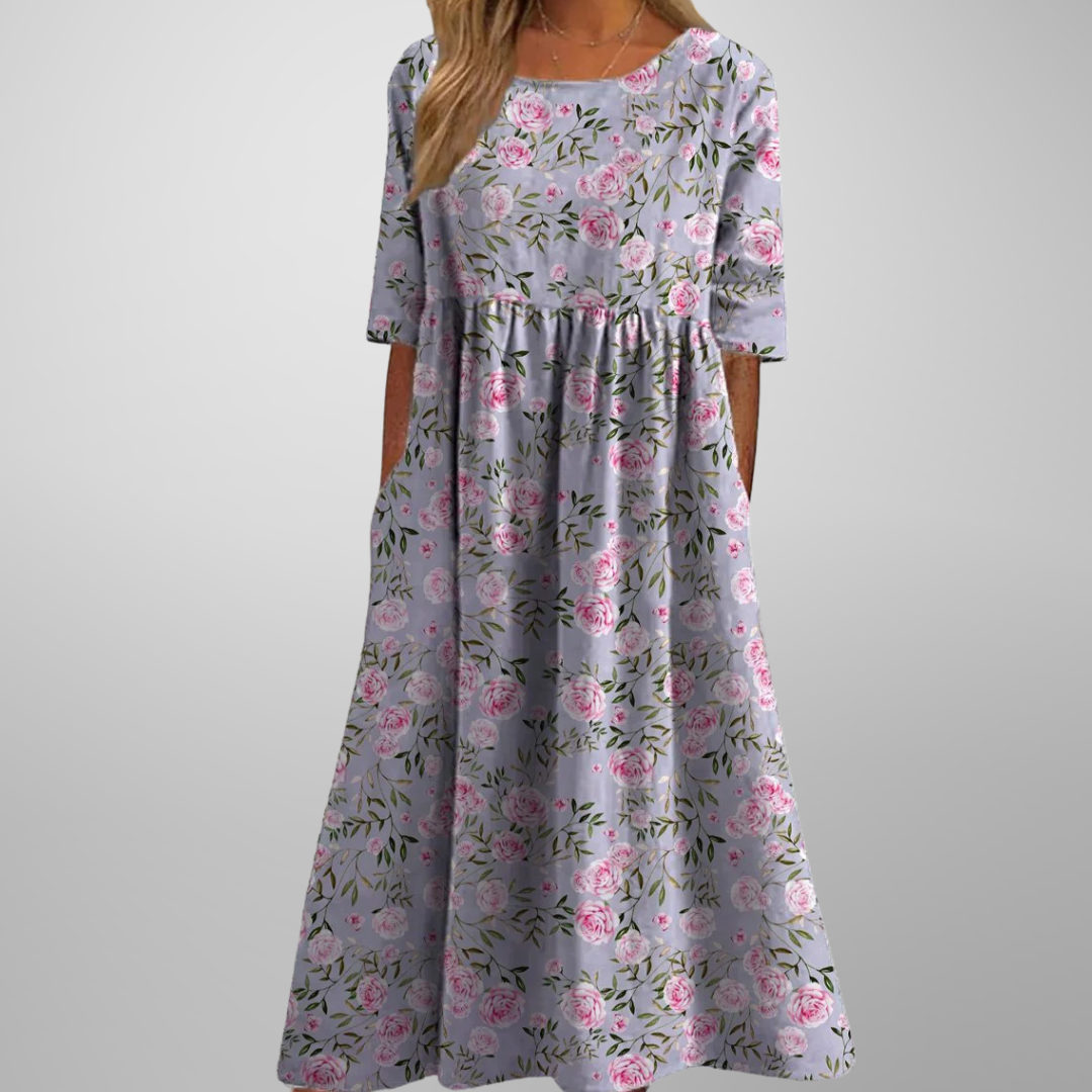 Women's Floral Print Midi Dress