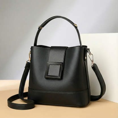 Celeste Leather Handbag with Gold Hardware