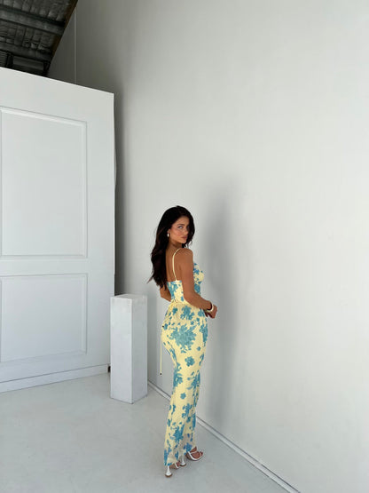Women's Floral Wedding Guest Maxi Dress