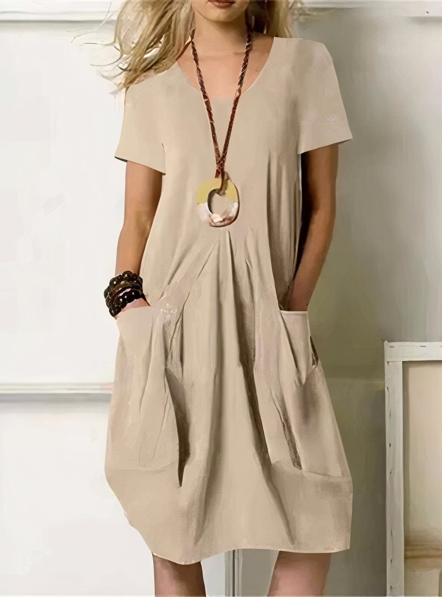 Women's Flowy Casual Everyday Midi Dress