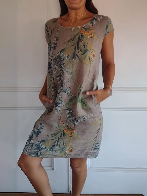 Women's Round Neck All-Day Comfort Midi Dress
