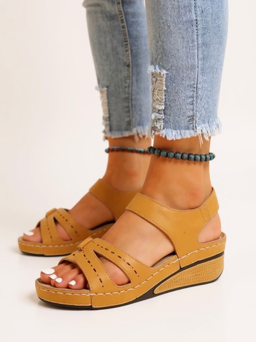 Women's Cushioned Adjustable Wedge Sandals