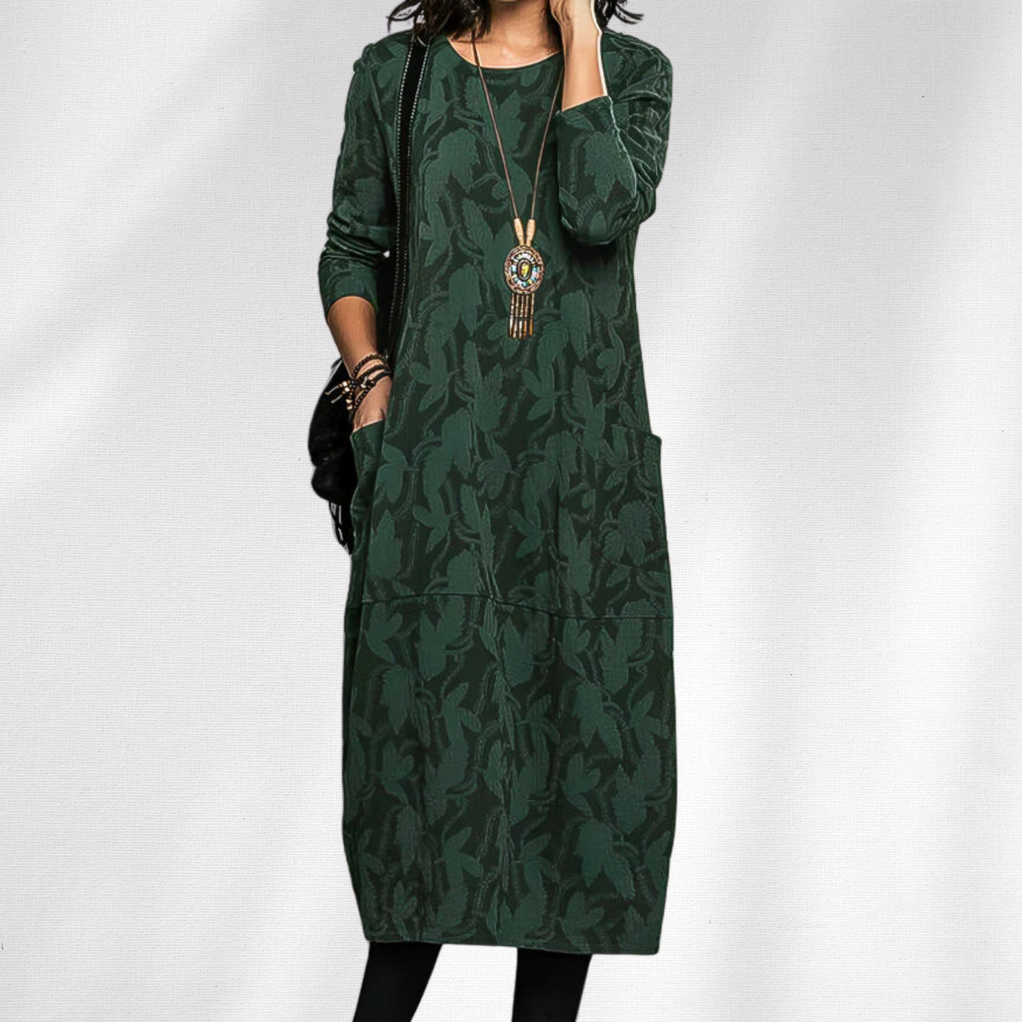 Women's Knit Sweater Midi Dress