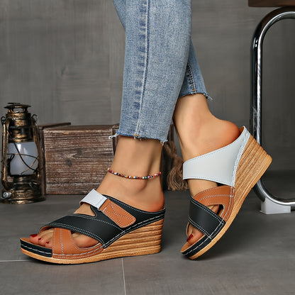 Women's Platform Wedge Slide Sandals