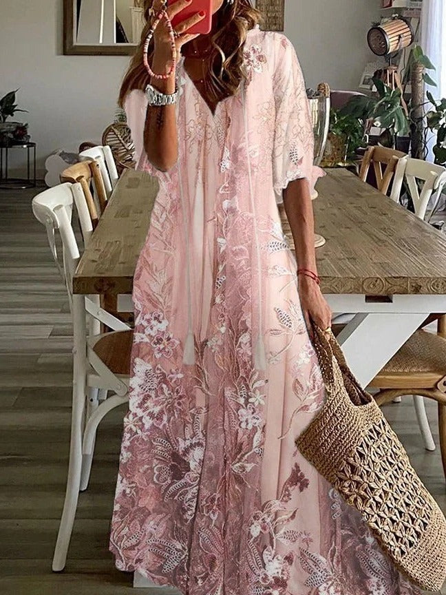 Women's Floral Summer Maxi Dress