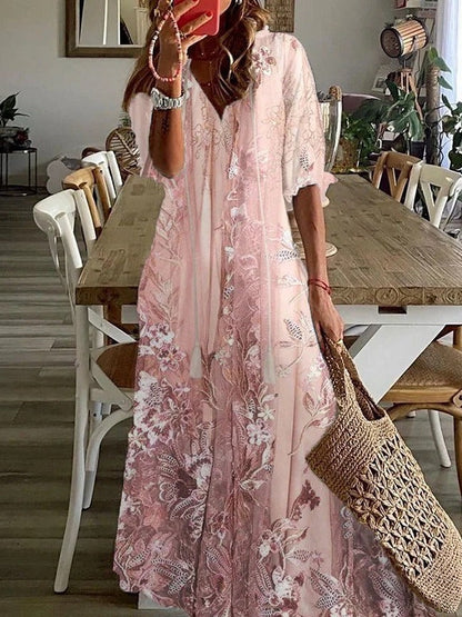 Women's Floral Summer Maxi Dress
