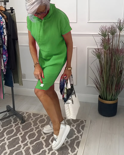 Women's Hooded Casual Everyday Midi Dress