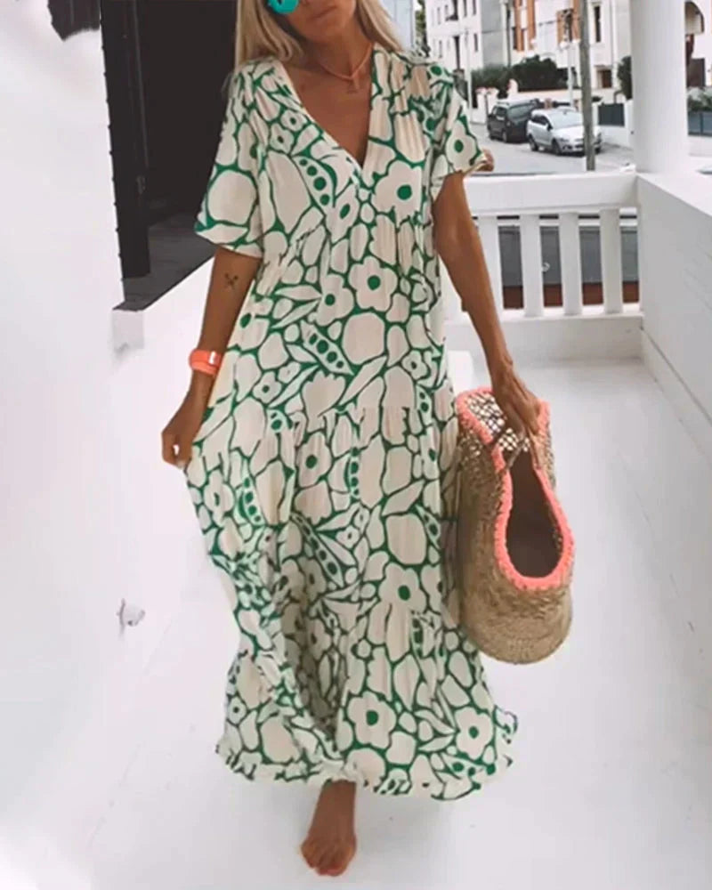 Women's Flowy A-Line Summer Maxi Dress