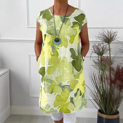 Women's Lightweight Ruffle Summer Midi Dress
